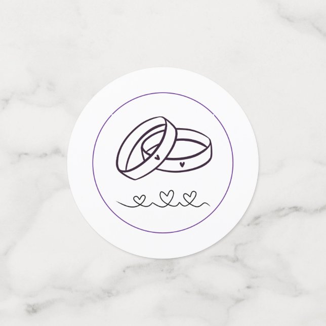 Rosa und lila Blüten Konfetti (Klein Vorderseite)