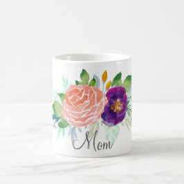 Rosa und Lila Blütenfarbe Tasse