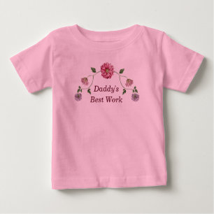 Rosa und Lila Blütenpflanze Baby T-shirt