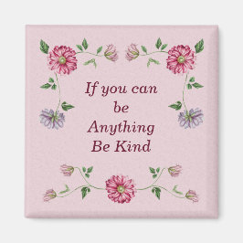 Rosa und Lila Blütenpflanze Magnet