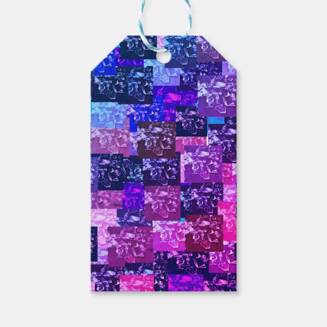 Rosa und Lila Brokenmade Geschenkanhänger (Vorderseite)