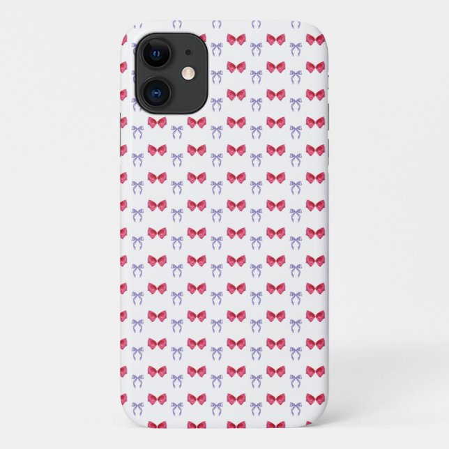 Rosa und Lila Coquette Bows Case-Mate iPhone Hülle (Rückseite)