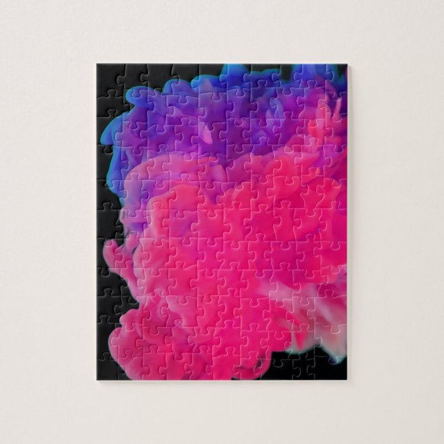 Rosa und Lila digitales Rauchen Puzzle (Vertikal)