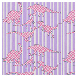 Rosa und lila Dinosaurier-Gewebe Stoff