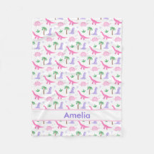 Rosa und Lila Dinosaurier - Mädchen Dinosaurier