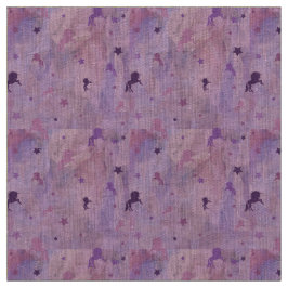 rosa und lila Einhorn- und Sterndesign- Stoff