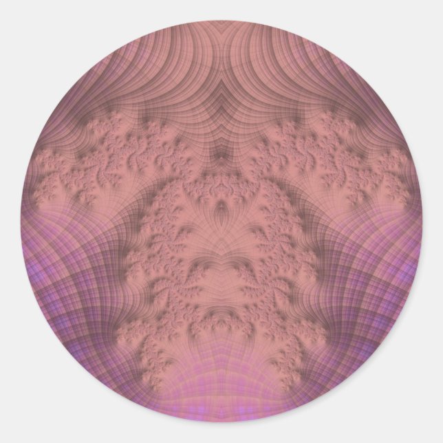 Rosa und Lila Farbtöne ~ Klassische Rundsticker Runder Aufkleber (Vorderseite)