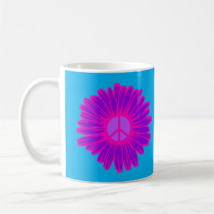 Rosa und lila Friedensmargerite Kaffeetasse