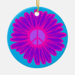 Rosa und Lila Friedensstiftung Keramik Ornament