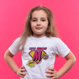 Rosa und Lila Geburtstag der Girl Super Hero T-Shirt