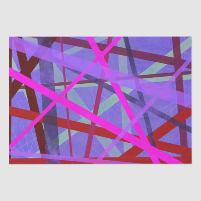 rosa und Lila geometrische Linien Seidenpapier (Vorderseite)