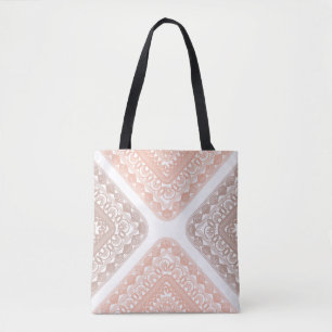 rosa und Lila geometrische Tottbeutel