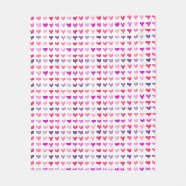 Rosa und Lila Herzen Gemütlicher Valentinstag Blan Fleecedecke