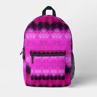 Rosa und Lila Ikat Bedruckter Rucksack