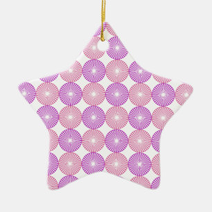 Rosa und lila Kreise Keramikornament