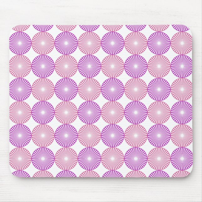 Rosa und lila Kreise Mousepad (Vorne)
