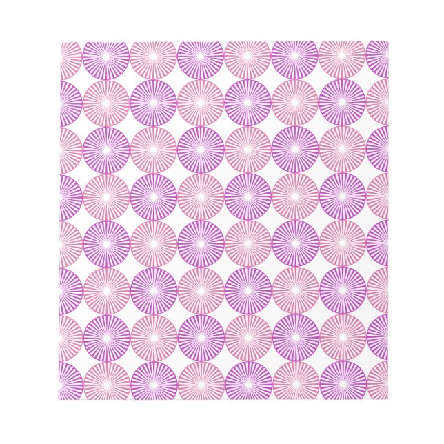 Rosa und lila Kreise Notizblock (Vorderseite)