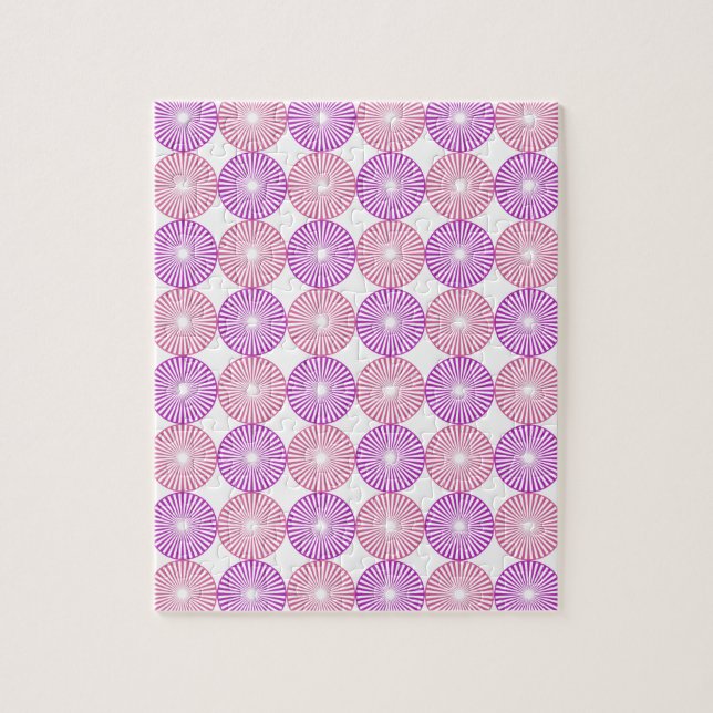 Rosa und lila Kreise Puzzle (Vertikal)