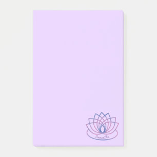 Rosa und Lila Lotus-Blume Post-it Klebezettel