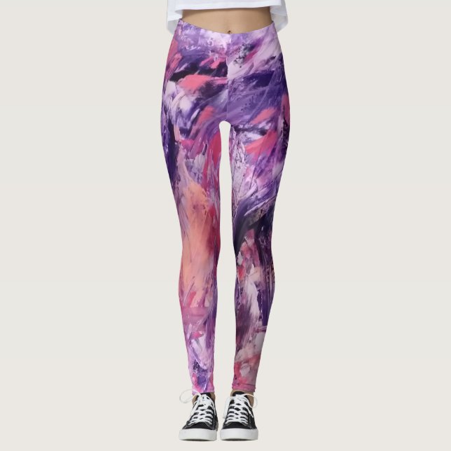 ROSA UND LILA MAGIE LEGGINGS (Vorderseite)