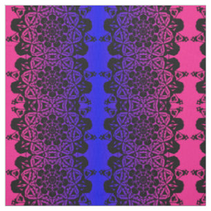 Rosa und lila Mandala-Blume Stoff