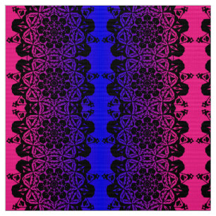 Rosa und lila Mandala-Blume Stoff