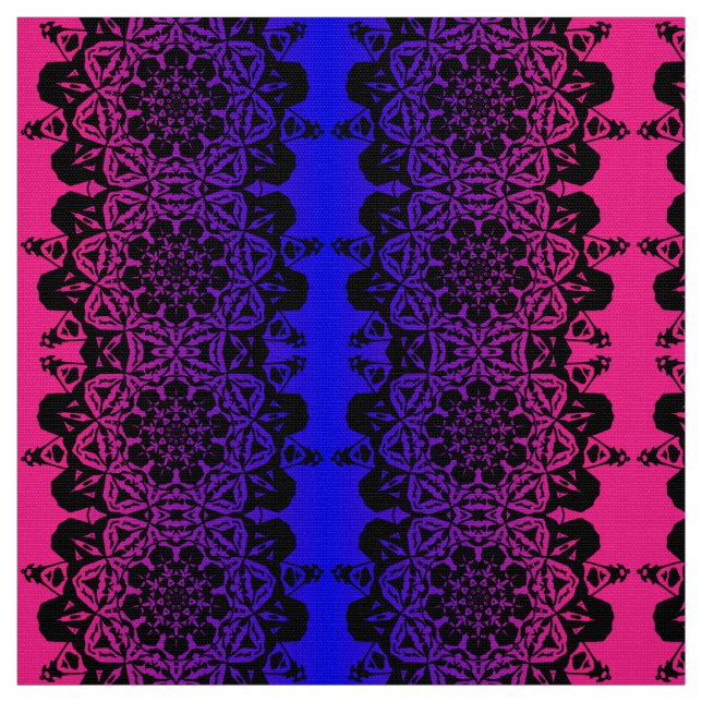 Rosa und lila Mandala-Blume Stoff (Muster)