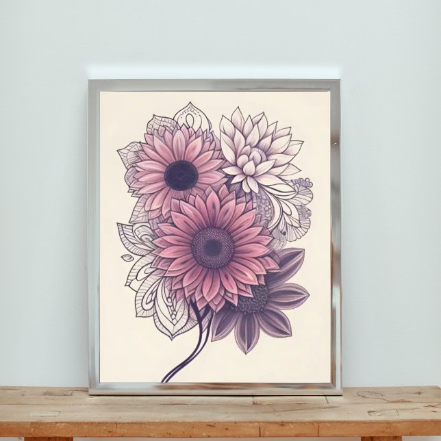 Rosa und Lila Mandala Fotodruck (Von Creator hochgeladen)