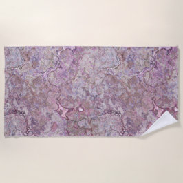Rosa und Lila Marmor Strandtuch