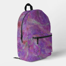 rosa und Lila Marmormuster Bedruckter Rucksack