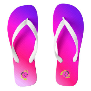 Rosa und Lila mit Ladybugs Flip Flops