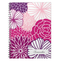 Rosa und lila Mod mit Blumen