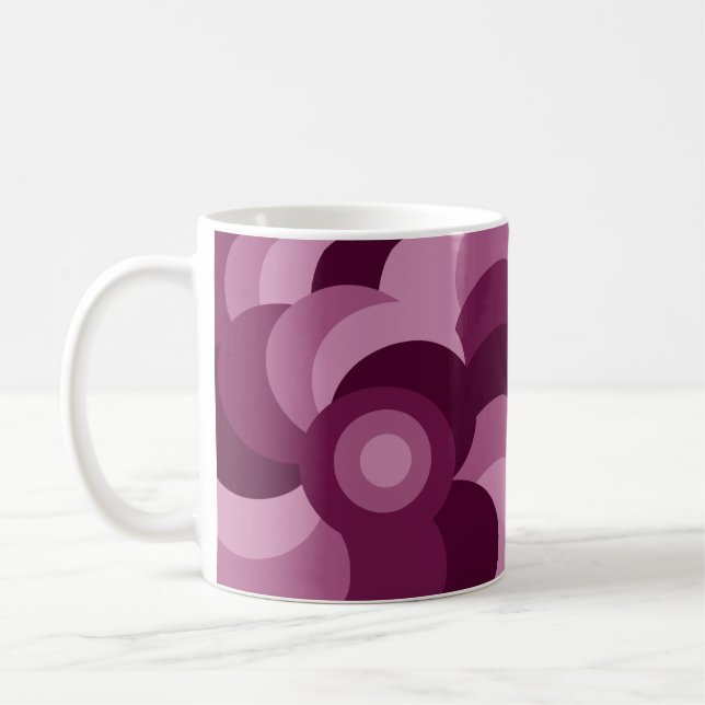 rosa und lila Muster Kaffeetasse (Links)