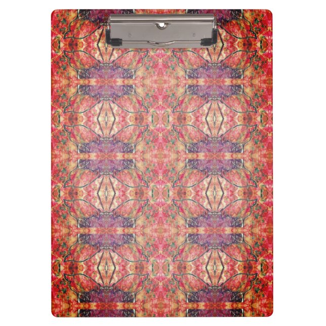 Rosa und lila Muster Klemmbrett (Vorderseite)