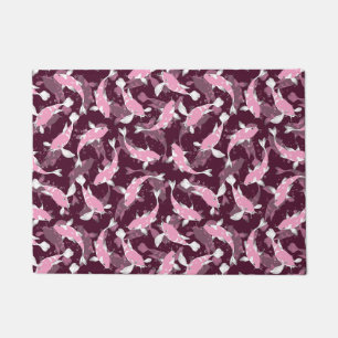 Rosa und Lila Muster - Koi Fish Fußmatte