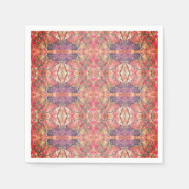 Rosa und lila Muster Serviette