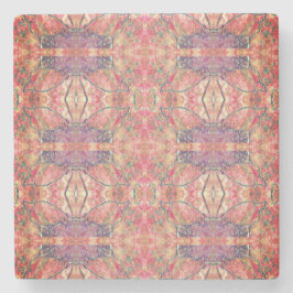 Rosa und lila Muster Steinuntersetzer