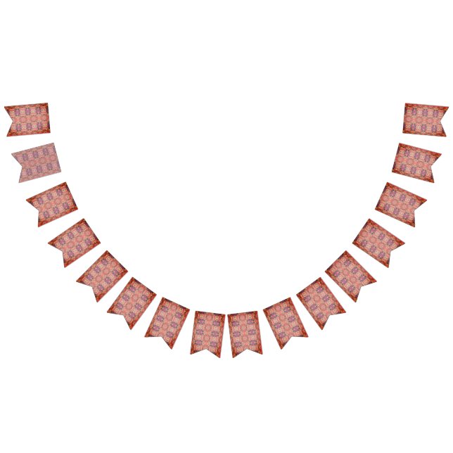 Rosa und lila Muster Wimpelkette (Alle)