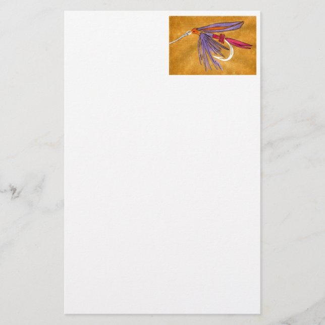 "Rosa und Lila" Nassfliegengestationierung Briefpapier (Vorderseite)