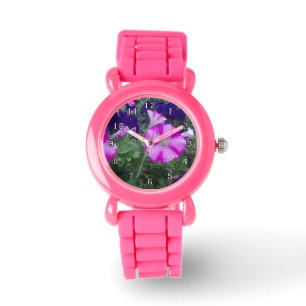Rosa und Lila Petunias Armbanduhr
