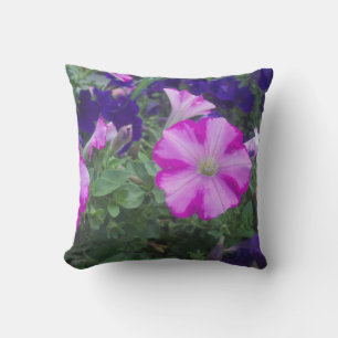 Rosa und Lila Petunias Kissen