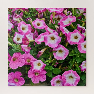 Rosa und lila Petunien Puzzle