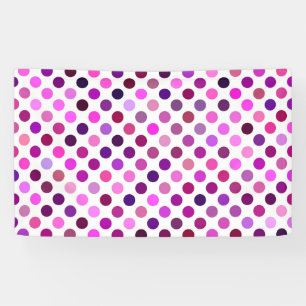 rosa und Lila Polka-Punkte Banner