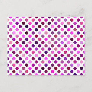 rosa und Lila Polka-Punkte Postkarte
