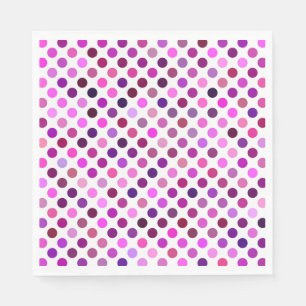 rosa und Lila Polka-Punkte Serviette
