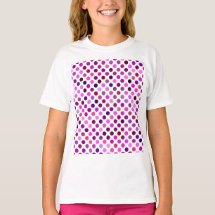 rosa und Lila Polka-Punkte T-Shirt