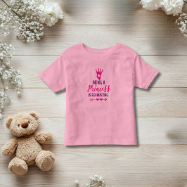 Rosa und Lila Prinzessin zu sein erschöpft Kleinkind T-shirt