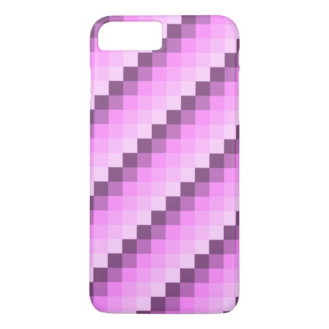 Rosa und Lila Quadrate Case-Mate iPhone Hülle (Rückseite)