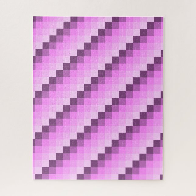 Rosa und Lila Quadrate Puzzle (Vertikal)