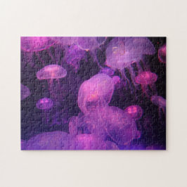 Rosa und Lila Quallen Puzzle